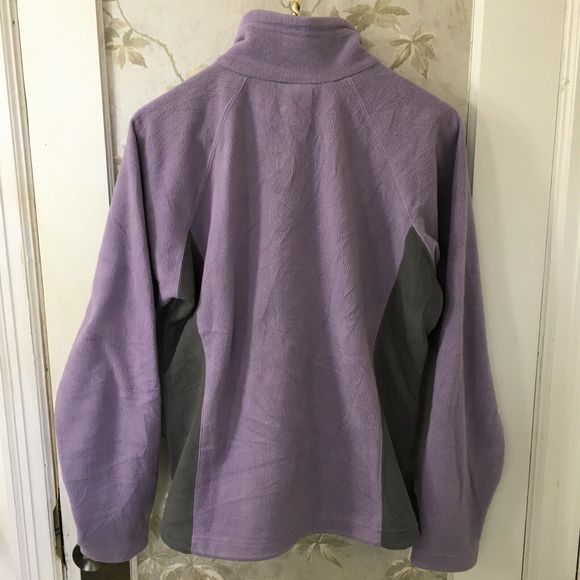 The North Face Womens Lavender and Gray Fleece Full Zip Jacket-Size M - Picture 3 of 4